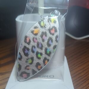 Leopard Print Teardrop Earrings